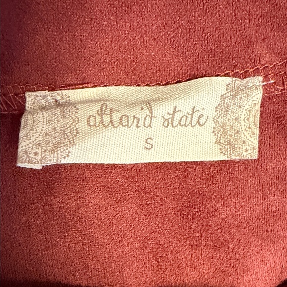 Altar'd State Women’s Size Small Terracotta Velour Fleece Lined Mini Skirt - Picture 2 of 4